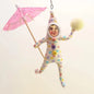 Rainy Day Clown | Vintage by Crystal Spun Cotton Ornament - Bon Ton goods