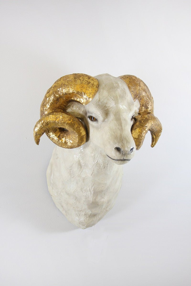 Ram Mount with Gold Horns - Bon Ton goods