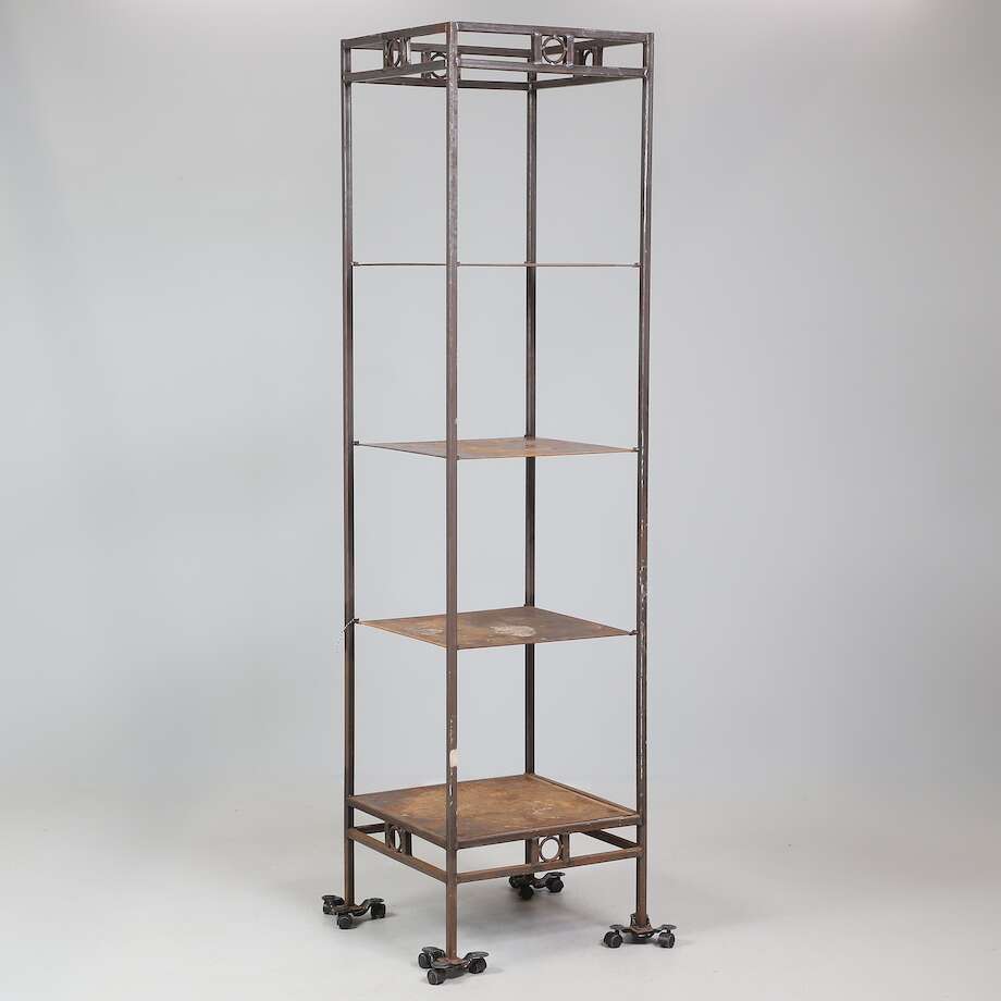 Rasmus Andersen Industrial Display Shelf – Handcrafted Metal Shelving Unit - Bon Ton goods