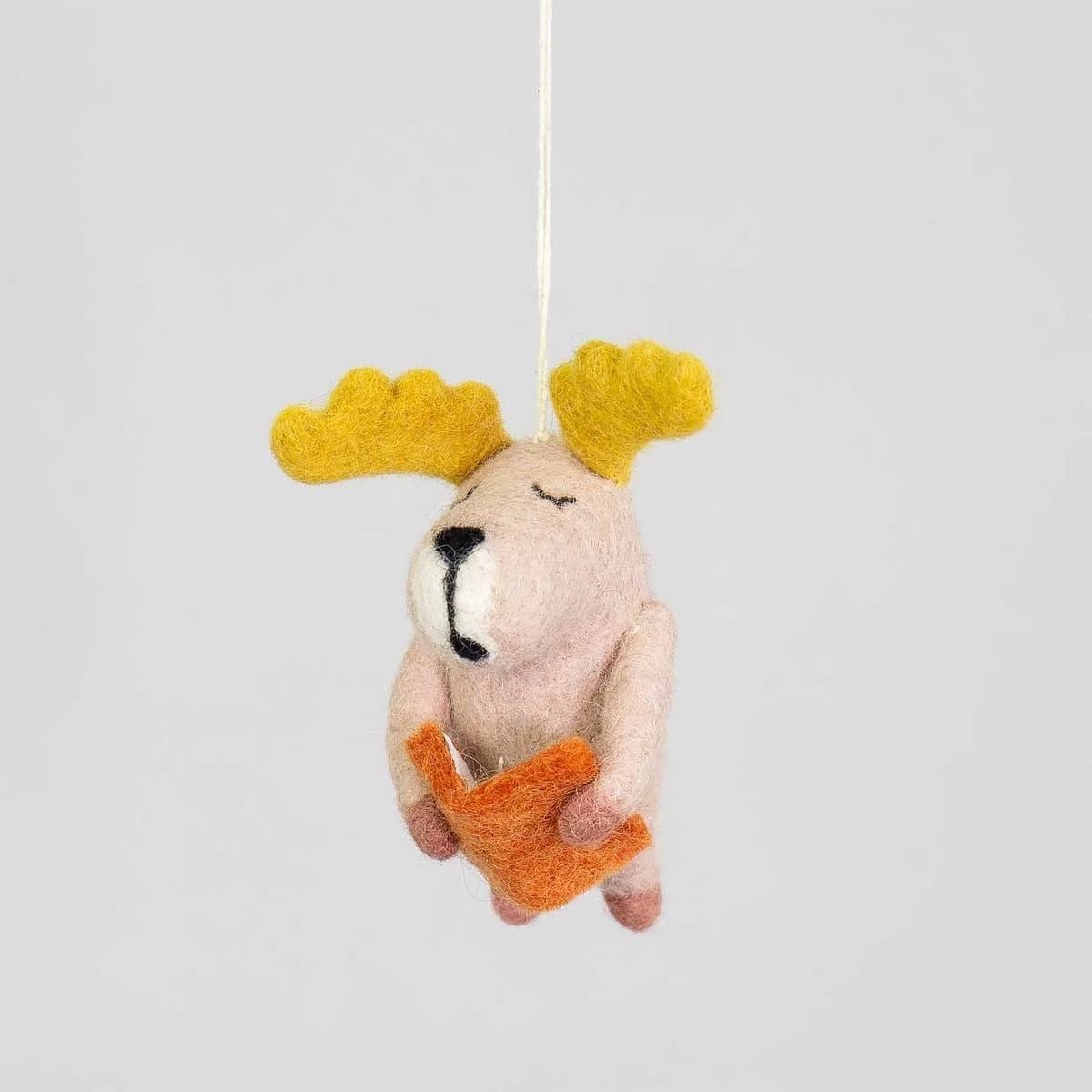 Reading Moose - Christmas ornament | Christmas Ornament - Bon Ton goods