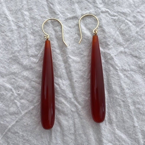 Red Agate Drop Earrings - Bon Ton goods