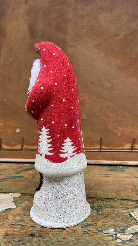 Red Beaded Santa with Tree Scene | Ino Schaller - Bon Ton goods