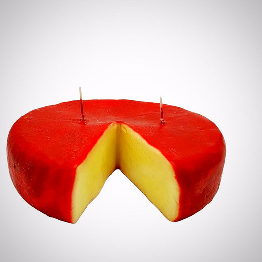 Red Cheese Wax Candle | Cereria Introna - Bon Ton goods