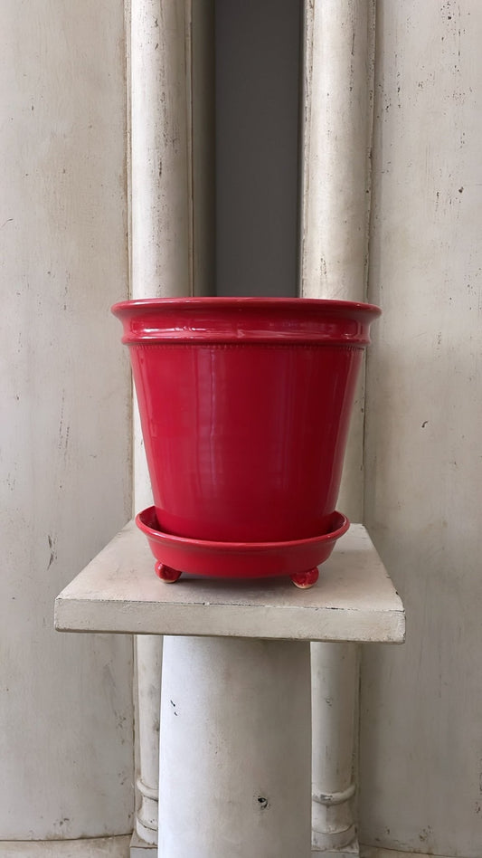 Red Faaborg Pot | Handmade Erik Bendtsen Ceramics - Bon Ton goods
