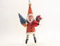 Red Giving Santa - Vintage Inspired Spun Cotton | Vintage by Crystal Spun Cotton Ornament - Bon Ton goods