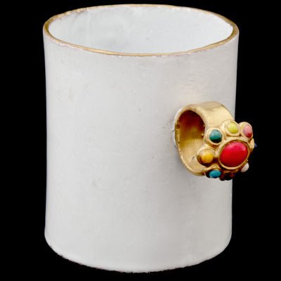 Red-Multicolour Ring Cup, Serena Carone | Astier de Villatte: Exclusive Pre-Order Item - Bon Ton goods