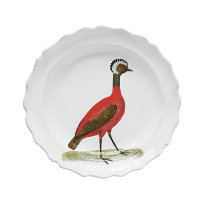 John Derian Red Peruvian Hen Soup Plate, set of 6 by Astier de Villatte, official product view