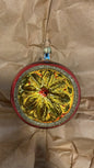 Red Reflecting Ball with Velvet Pattern| Nostalgie Christbaumschmuck - Bon Ton goods