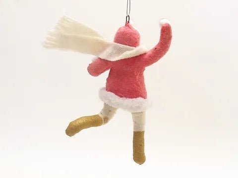 Red Snowball Thrower - Vintage Inspired Spun Cotton | Vintage by Crystal Spun Cotton Ornament - Bon Ton goods