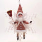 Red Snowflake Santa Ornament - Vintage Inspired Spun Cotton | Vintage by Crystal Spun Cotton Ornament - Bon Ton goods