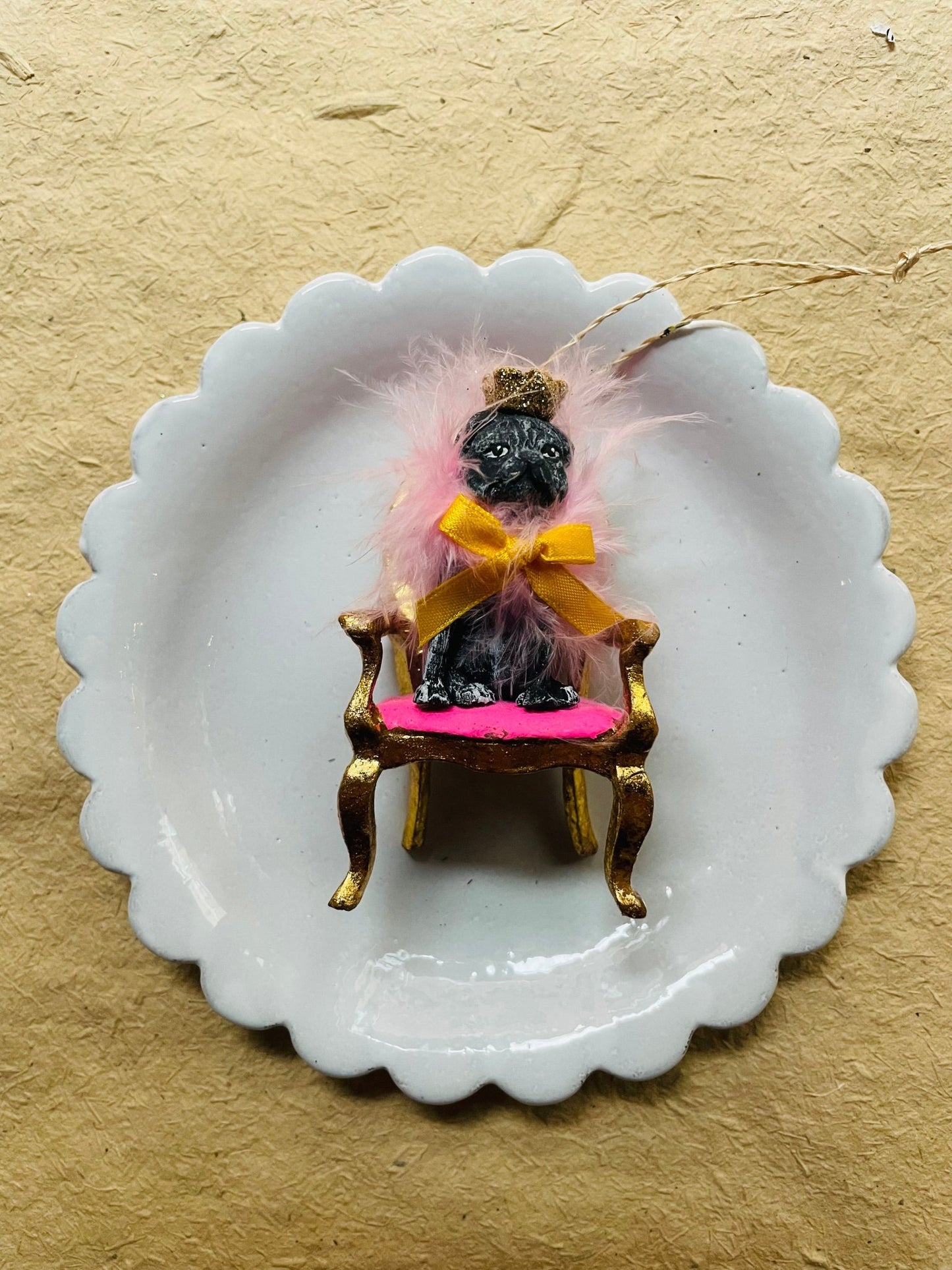 Regal Pug Resin Ornament – Two Styles - Bon Ton goods