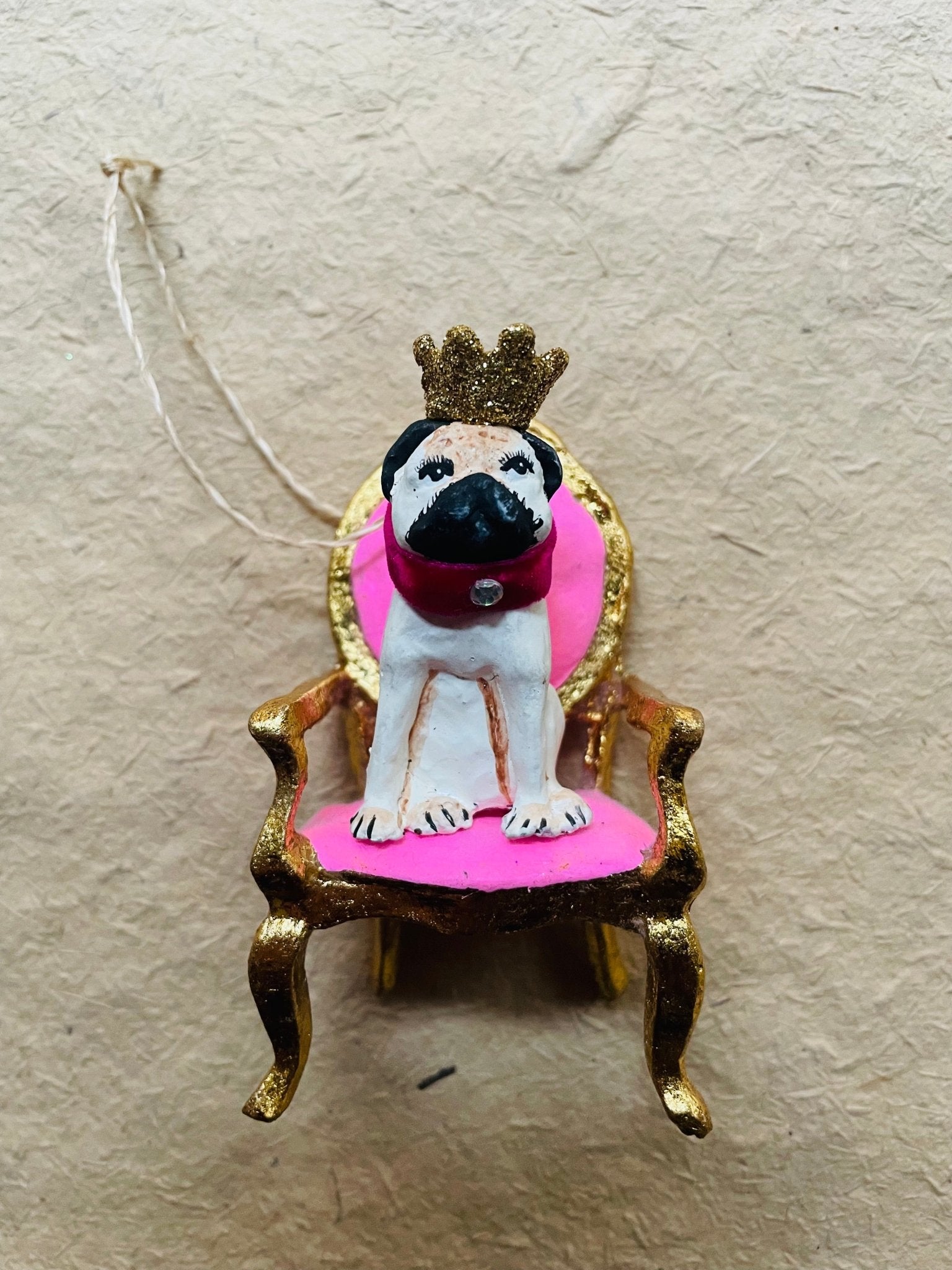 Regal Pug Resin Ornament – Two Styles - Bon Ton goods