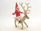 Reindeer Rider - Vintage Inspired Spun Cotton | Vintage by Crystal Spun Cotton Ornament - Bon Ton goods