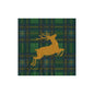 Reindeer Tartan Green Cocktail Napkins | Caspari - Bon Ton goods