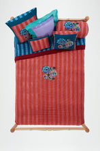 Load image into Gallery viewer, REVERSIBLE QUILT Nizam Stripes Old Pink Rust - Bon Ton goods
