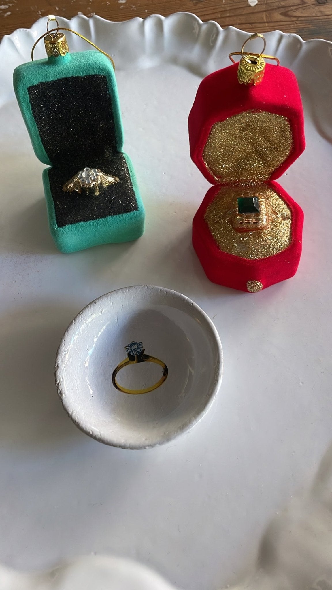 Ring in Presentation Box - Red | Christmas Ornament - Bon Ton goods