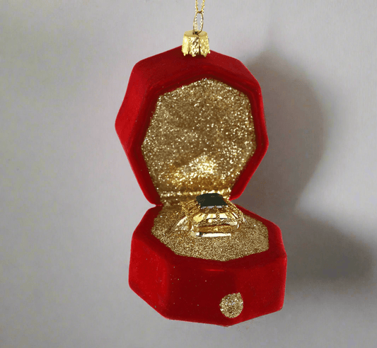 Ring in Presentation Box - Red | Christmas Ornament - Bon Ton goods