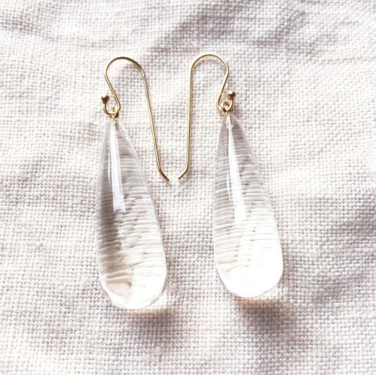 Rock Crystal Drop Earrings - Bon Ton goods