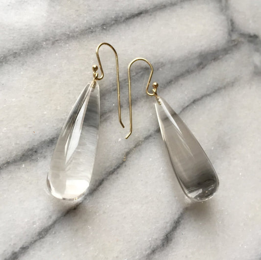 Rock Crystal Drop Earrings | Mikkel Brøgger - Bon Ton goods