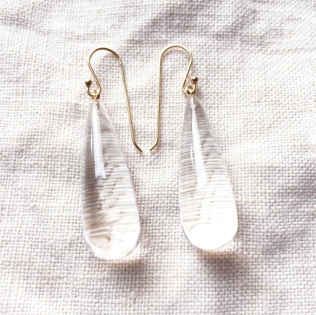 Rock Crystal Drop Earrings | Mikkel Brøgger - Bon Ton goods