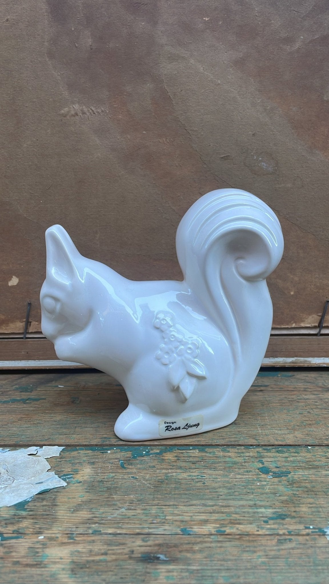 Rosa Ljung Ceramic Squirrel Figurine, Sweden - Bon Ton goods