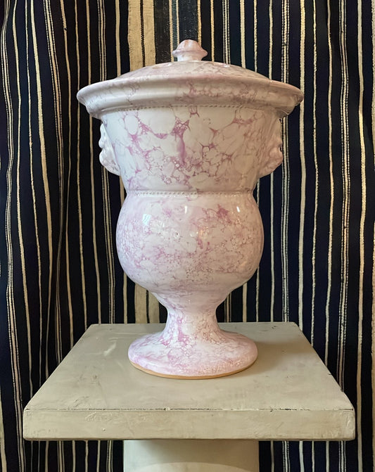 Rosa/Light Purple Marbleized Bouquetière - Tulipiere Lion Tulip Vase – Large | Handmade Erik Bendtsen Ceramics - Bon Ton goods
