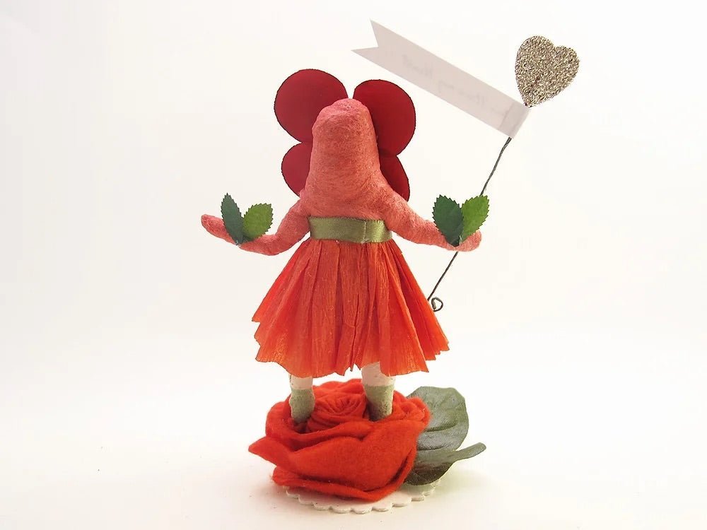Rose Blossom Flower Girl Figure - Vintage by Crystal | Vintage by Crystal Spun Cotton Ornament - Bon Ton goods