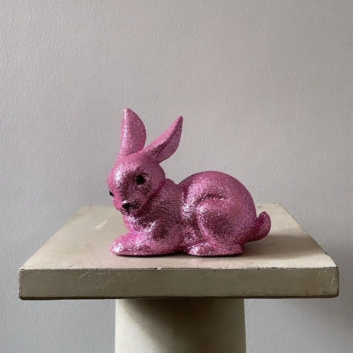 Rose Glitter Small Bunny Lying | Ino Schaller - Bon Ton goods