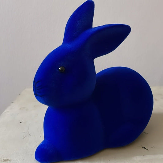 Royal Blue Little Bunny Lying | Ino Schaller - Bon Ton goods