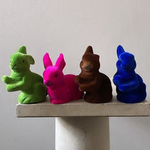 Load image into Gallery viewer, Royal Brown Velvet - Extra Small Sitting Bunny, Ino Schaller - Bon Ton goods
