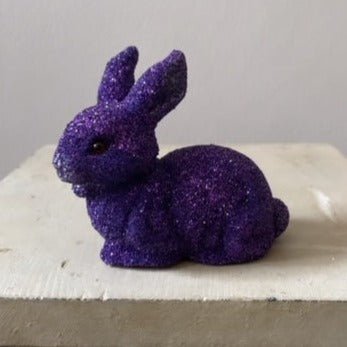 Royal Purple Beaded - Extra Small Bunny Lying, | Ino Schaller - Bon Ton goods