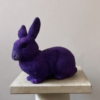 Royal Purple Beaded Medium Bunny | Ino Schaller - Bon Ton goods