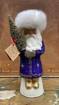 Royal Purple Santa with Stars and Furcap | Ino Schaller - Bon Ton goods