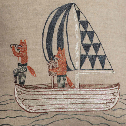 Sailing Foxes Pillow | Coral & Tusk - Bon Ton goods