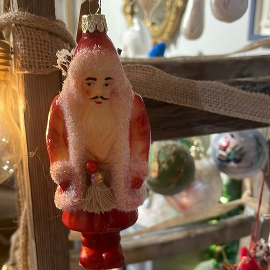 Saint Nick - Santa in Red Glass | Christmas Ornament - Bon Ton goods
