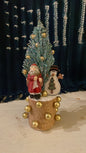 Santa and Snowman Brush Christmas Tree - Bon Ton goods
