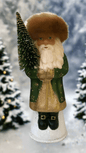 Santa Green Glossy with Gold Trim and Fur Cap | Ino Schaller - Bon Ton goods