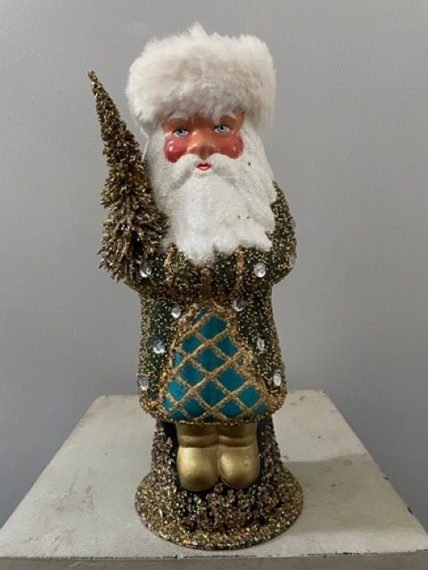 Santa Green & Gold - Beaded | Ino Schaller - Bon Ton goods