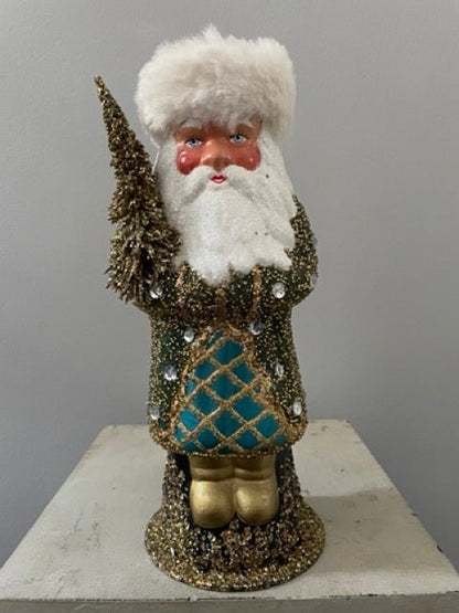 Santa Green & Gold - Beaded | Ino Schaller - Bon Ton goods