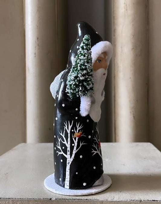 Santa in Black with Cardinals - Bon Ton goods