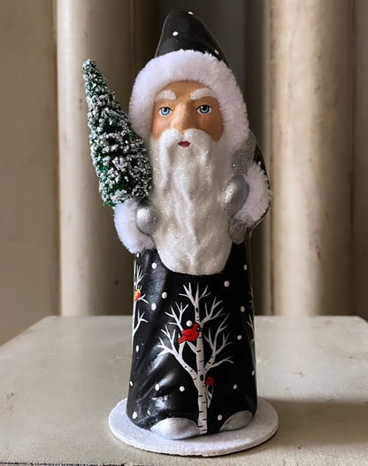 Santa in Black with Cardinals - Bon Ton goods