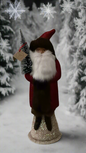 Santa no. 10 - Red Glitter with Brown Fur Trim | Ino Schaller