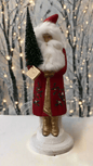 Santa no. 2 - Traditional Red with Gold Trim, and Hand Painted Holly Motif Coat | Ino Schaller - Bon Ton goods