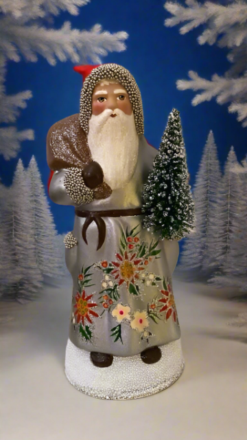 Santa no. 21 - Silver with Floral Coat - Ino Schaller