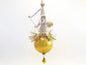 Santa On Glass Ball | Vintage by Crystal Spun Cotton Ornament - Bon Ton goods