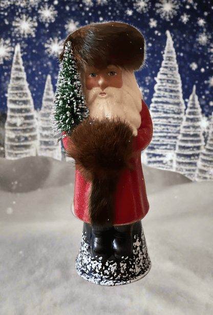 Santa Red Beaded Coat with Fur Hat and Muff | Ino Schaller - Bon Ton goods