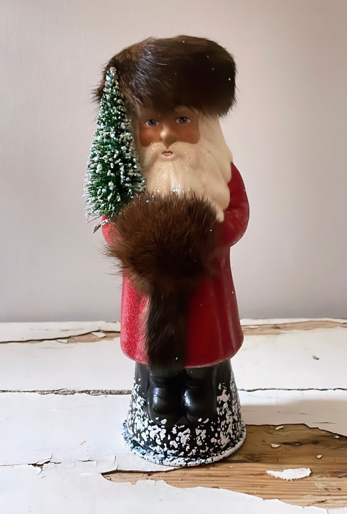 Santa Red Beaded Coat with Fur Hat and Muff | Ino Schaller - Bon Ton goods