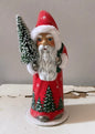 Santa Red Beaded Coat with Hand Painted Tree Motif | Ino Schaller - Bon Ton goods