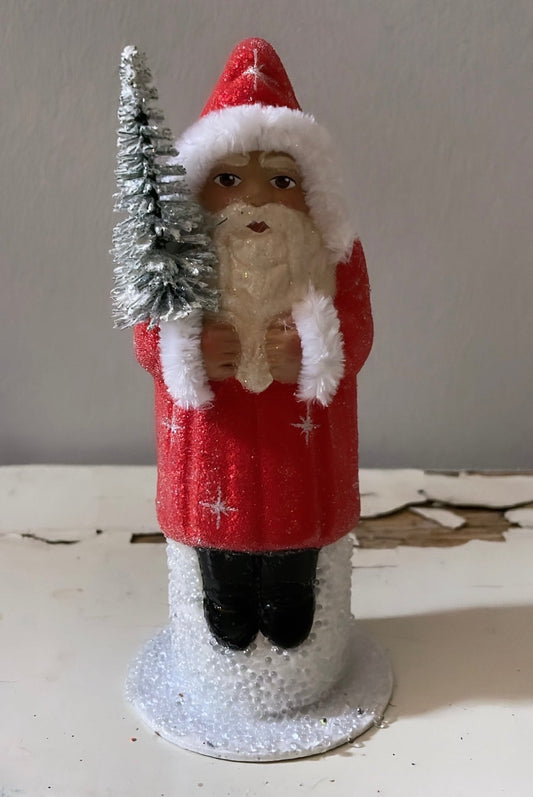 Santa Red Beaded Coat with Star Motif | Ino Schaller - Bon Ton goods