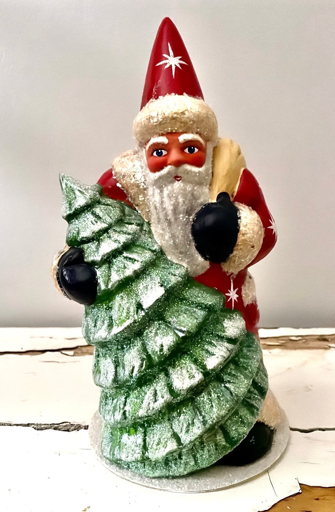 Santa Red with Silver Stars - Beaded and Glitter | Ino Schaller - Bon Ton goods